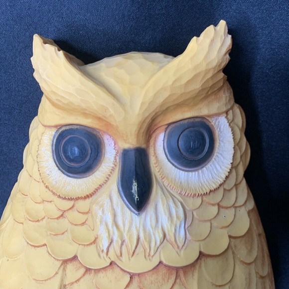 Set of 2 vintage Homco 1976 horned owl wall plaques / wall decor - Picture 5 of 8